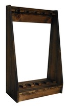 Rustic Pine Wooden 8 Place Vertical Long Gun Rack Rifle Storage Display - $207.50