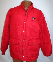 Vintage 80s CHIEF AUTOMOTIVE TECHNOLOGIES Red Insulated JACKET L Auto Ca... - £97.37 GBP