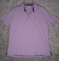 Greg Norman Attack Life Polo Shirt  Mens XL Purple Stripe Play Dry Comfort Shark - £12.90 GBP