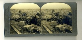 Steel Helmeted Scots Entrenched Awaiting a Counter Attack Keystone Stereoview  - £14.35 GBP