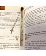 Stainless Steel 5&quot; Bookmarker with Cross Pendant,  New #AB-51-A - $73.06 MXN