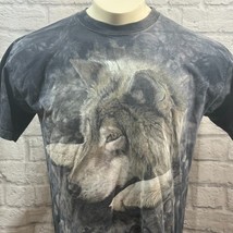 Vintage 90s The Mountain Loup T-Shirt Hommes Grand Gris Colorant - $24.93