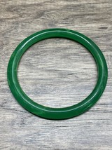 Vintage 1960&#39;s Green Plastic Bangle Bracelet Estate Jewelry Find KG JD - $9.89