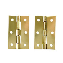 Grip Tight Tools HIG5 3&quot; Narrow Utility Hinge Door Removable Pin Satin Brass - £6.25 GBP