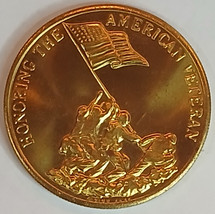 US Marines Preserving American Freedom Honoring The American Veteran Golden Coin - $4.99