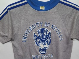 Vtg Velva Sheen University of Nevada WOLFPACK T Shirt Sz S M Gray Stripe... - £36.94 GBP