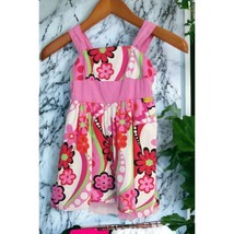 Pink Daisy Girls Summer Sun Dress Size 6X XOXO Flowers Bright Floral - £9.75 GBP