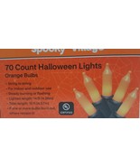 Spooky Village 70 Count Halloween Lights, Orange Bulbs - £10.30 GBP