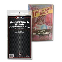 2 packs of 100 (200) BCW 5&quot; x 7 ⅜&quot; + 2&quot; Flap Paperback Book Bags - $322.79 MXN