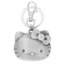Hello Kitty Face Pewter Keychain Silver - £11.75 GBP
