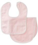 aBaby Terry Velour Infant Bib and Burp Cloth Light Pink - $7.91