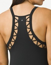 New Womens NWT PrAna S Bra Tank Dress Ardor Black Logo Cut out Design Ta... - £102.78 GBP