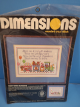 Dimensions Counted Cross Stitch Kit Teddy Bear Blessings  1985 - $11.83