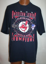 Vintage 1995 Cleveland Indians American League Champions T-SHIRT Xl Mlb Baseball - £27.68 GBP