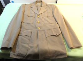 U.S. NAVY USN WWII DATED 1941 SERVICE DRESS KHAKI JACKET SUMMER UNIFORM 39R - $116.99