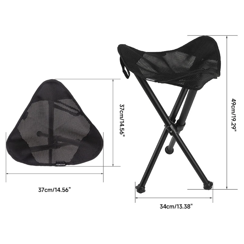 Portable Camping Folding Stool   Foldable Camp Tripod Chair Outdoor Survival - £35.05 GBP