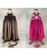 Girls Dress Sz 5/6 Large Dresses Tutu Pink &amp; Leopard Dress Up Party 5 Pc... - $33.70 CAD