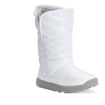 Womens Boots Winter Tek Gear White Mid Calf Pull On Quilted Fx Fur $80-s... - £28.45 GBP