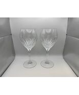 Pair of Mikasa Crystal FLAME D'AMORE Magnum Grand Goblets - $139.99