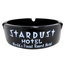 Vintage Stardust Hotel Ashtray Las Vegas Casino Black & White Glass - £11.77 GBP
