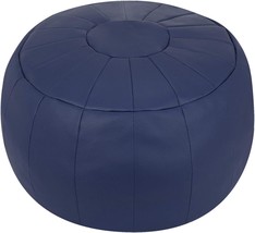 Decorative Pouf, Ottoman, Bean Bag Chair, Footstool, Foot Rest,, Navy Blue - £33.60 GBP