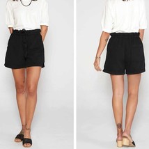 ETICA Jolie Paper Bag Shorts Black Beauty Size XS - £38.57 GBP