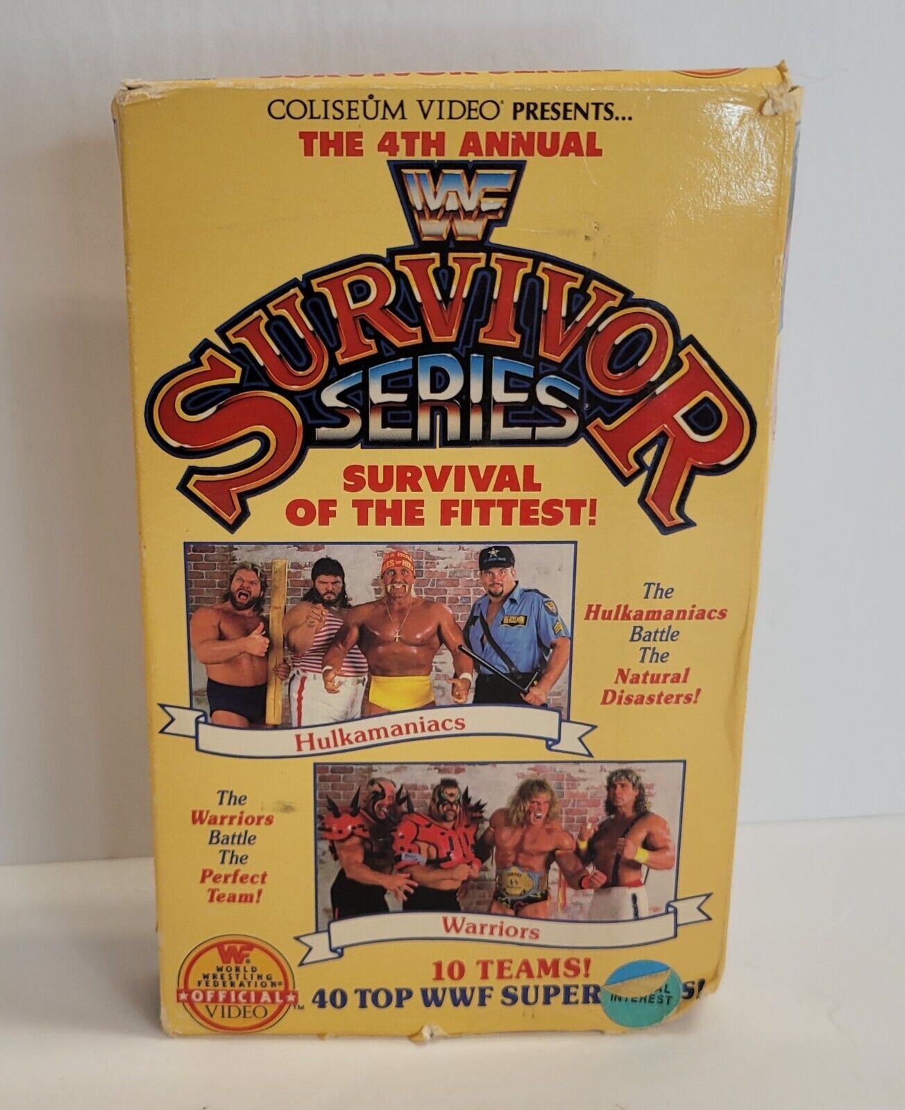Primary image for WWF Survivor Series VHS 4th Annual Survival of the Fittest 1990 Big Box Hulk Hog
