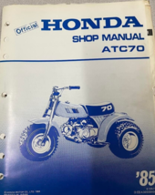 1985 Honda ATC70 Service Shop Repair Manual FACTORY OEM 6195700 - £46.92 GBP