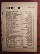 American Mercury August 1953 J B Matthews Alan Devoe Ayn Rand Anthem - £12.94 GBP