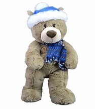 Teddy Mountain Winter Teddy Bear Hat and Scarf w/ a Free Tee Shirt DIY Stuffed P - £11.86 GBP