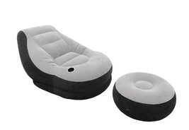 Intex Inflatable Ultra Lounge Chair With Cup Holder And Ottoman Set (2 P... - £88.76 GBP