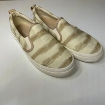 Sperry Women&#39;s Crest Taupe Twin Gore Slip-On Sneakers Foam Footbed Size 7.5 - $14.03