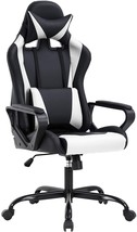 High-Back Gaming Chair PC Office Chair Computer Racing Chair PU Desk Task Chair - £91.73 GBP