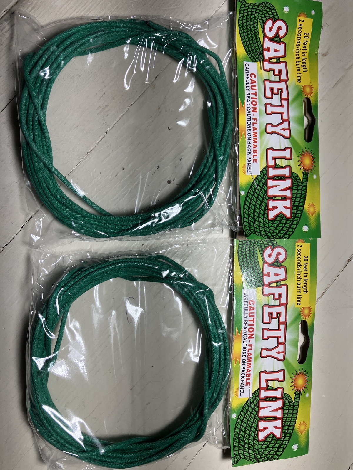 Lot of 2 cannon fuse 40 feet safety fuse, hobby fuse,green slow - $14.95