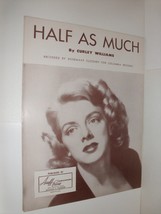 Half As Much [Sheet music] Curley Williams - £11.15 GBP