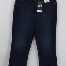 LEE capri jeans Regular Fit cuffed bottom dark blue - devotion - £9.29 GBP