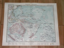 1927 Map Of Oc EAN Ia Pacific Australia New Zealand Hawaii Guam New Caledonia Fiji - £13.82 GBP