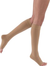 JOBST Relief Knee High 20-30 mmHg Compression Stockings, Open Toe, Beige, Medium - £59.93 GBP