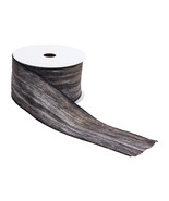 Metallic Black and Silver Ribbon (Set of 2) 2.5&quot; x 10 Yds. - $82.52 CAD