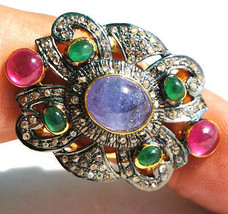 Victorian 1.72ct Rose Cut Diamond Stylish Engagement Ring Christmas Season - $560.23