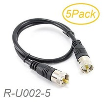 5Pack 2Ft Rg8X Coax Uhf (Pl259) Male To Male Antenna Cable - - $82.99