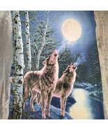 James Meger Wolves Moon Fleece Throw Blanket Cabin Decor Kids - $18.99