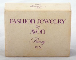 Vintage Avon Porcelain Pansy Pin Brooch Fashion Jewelry - £11.04 GBP