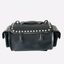 American Eagle Black Leather Motorcycle Bike Leatherworks Jumbo Studded Bag - £84.92 GBP