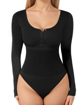MANGOPOP Ribbed Long Sleeve Bodysuit Thong Seamless Tummy Control Black ... - $96.99 MXN MANGOPOP Ribbed Long Sleeve Bodysuit Thong Seamless Tummy Control Black ... - $96.99 MXN