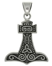 Jewelry Trends Viking Thors Hammer Mjolnir Celtic Norse Sterling Silver Pendant - £34.00 GBP