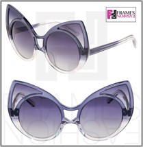 Khaleda Rajab Linda Farrow Cat Eye Navy Polarized KR1 Unisex Sunglasses Mask - £205.75 GBP