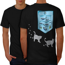 Kitty Fish Sea Ocean Cat Shirt  Men T-shirt Back - £10.23 GBP+