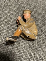 Old Army Toy Figure Painted  Driver Toy Soldier 1 1/4”High - $4.99
