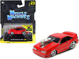 1993 Ford Mustang SVT Cobra Red 1/64 Diecast Car Muscle Machines - $17.64